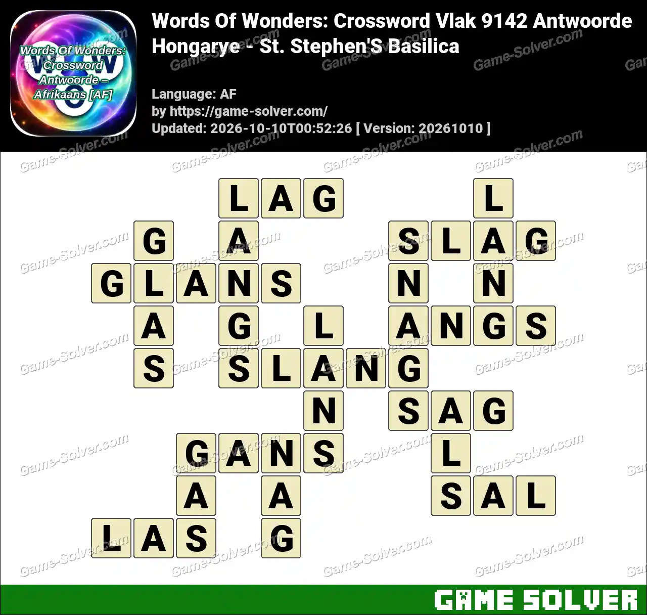 Words Of Wonders: Crossword Vlak 9142 Antwoorde – Hongarye – St. Stephen’S Basilica